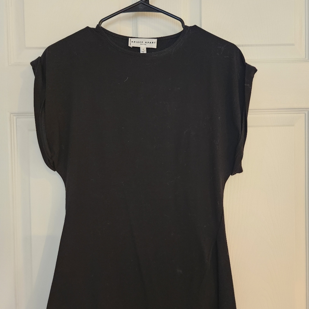 Apiece Apart * Black Assymetric Tunic Tee * XS